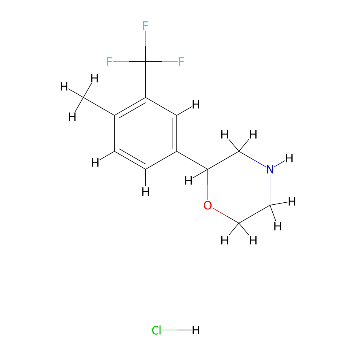 2-[4-Methyl-3-(trifluoromethyl)phenyl]morpholine;hydrochloride molecular structure, CAS 3028192-31-3