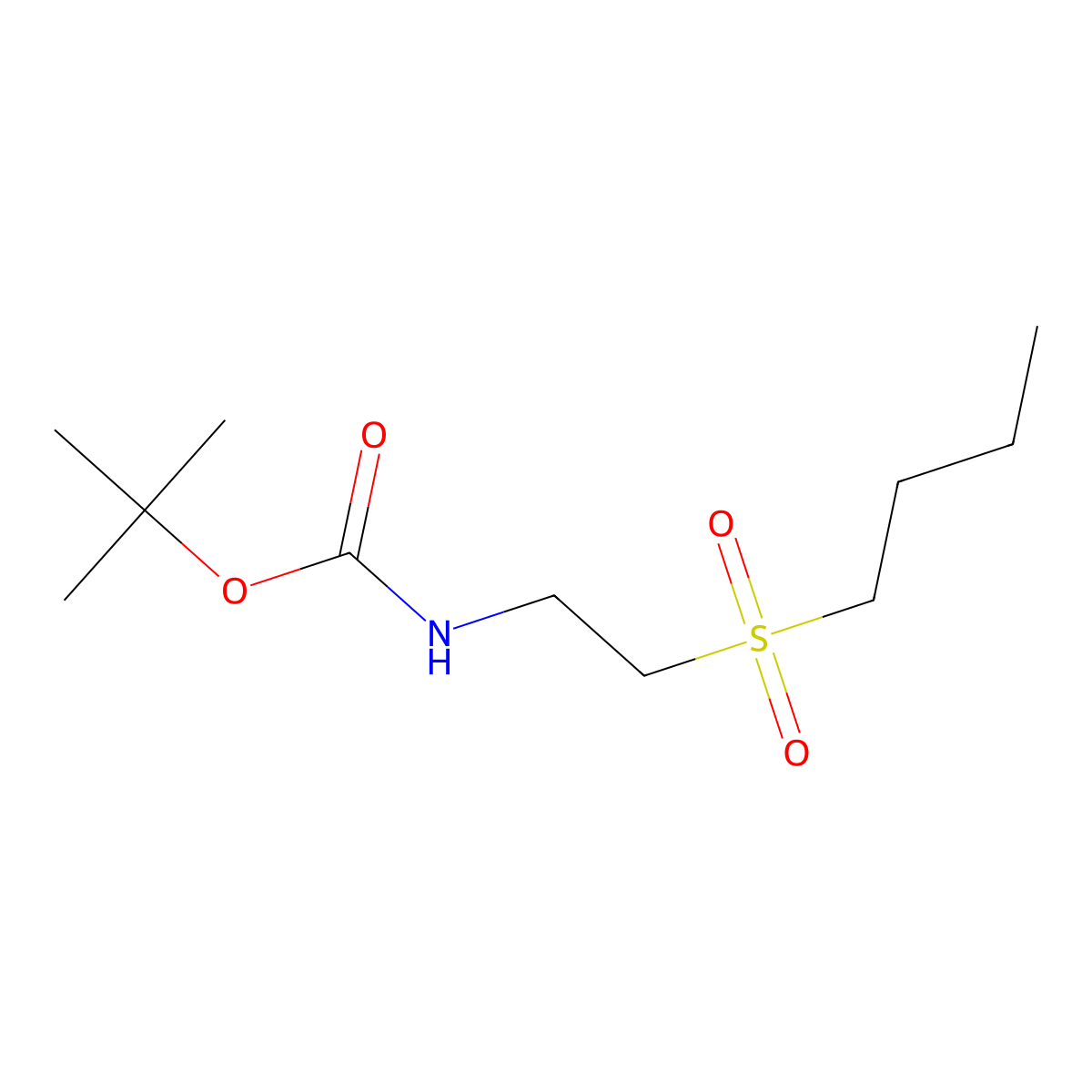 tert-butyl N-[2-(butane-1-sulfonyl)ethyl]carbamate molecular structure, CAS 3028192-38-0