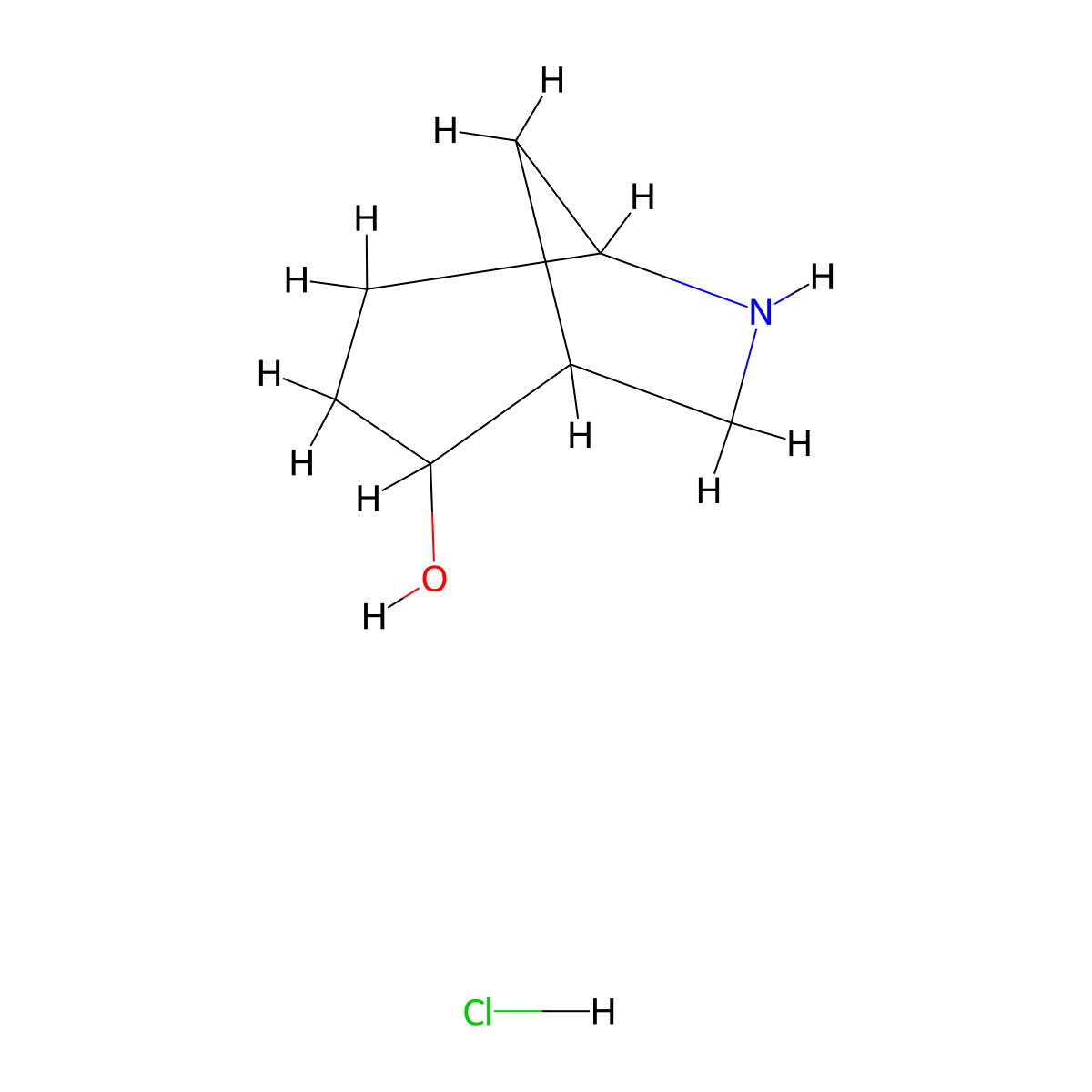 6-Azabicyclo[3.2.1]octan-2-ol;hydrochloride molecular structure, CAS 3028192-56-2