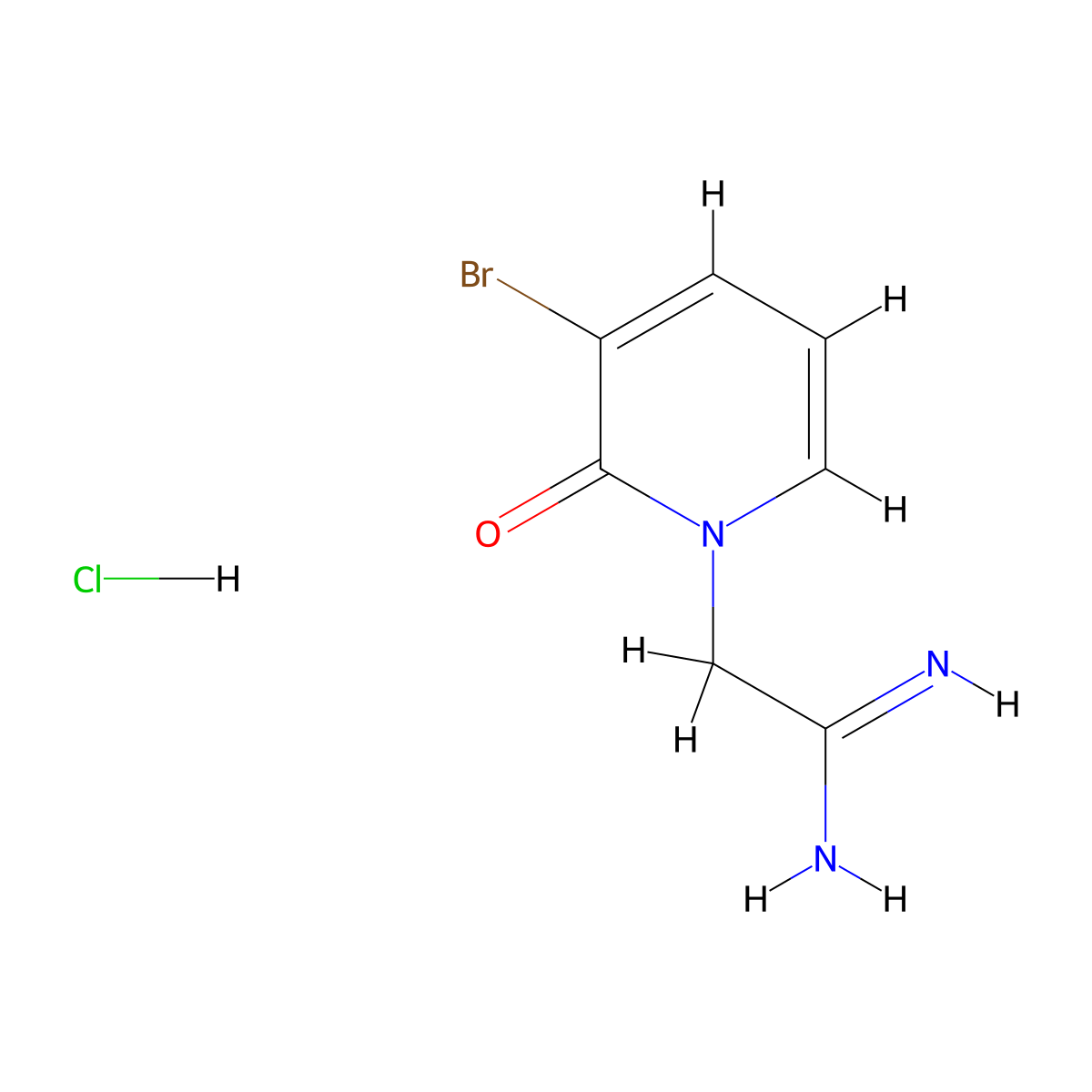 2-(3-Bromo-2-oxo-1,2-dihydropyridin-1-yl)ethanimidamide hydrochloride molecular structure, CAS 3028192-86-8