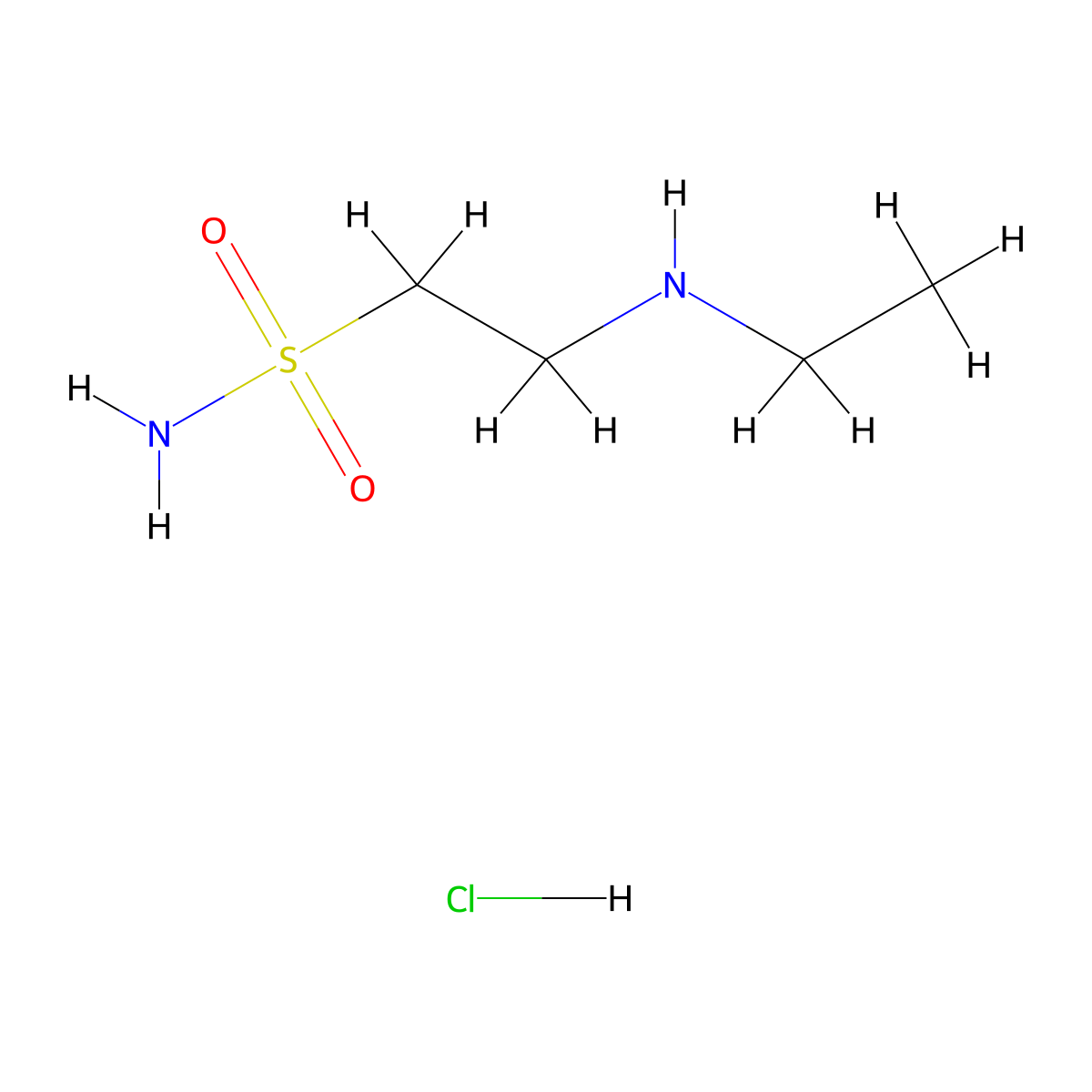 2-(Ethylamino)ethane-1-sulfonamide hydrochloride molecular structure, CAS 3028192-92-6