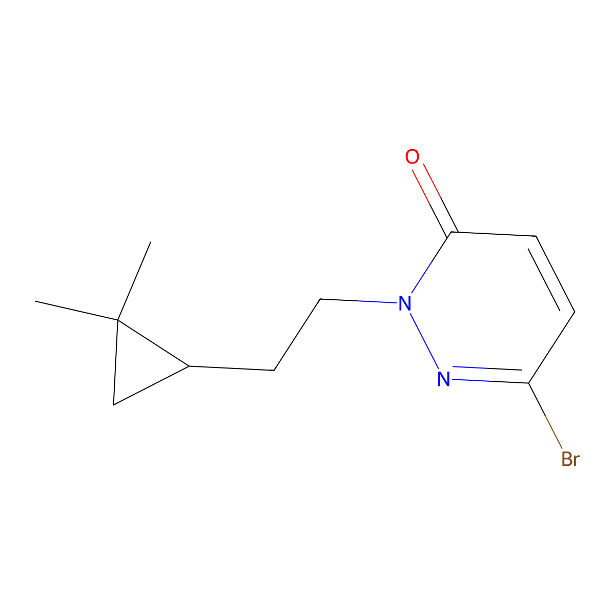 6-Bromo-2-[2-(2,2-dimethylcyclopropyl)ethyl]-2,3-dihydropyridazin-3-one molecular structure, CAS 3028192-93-7