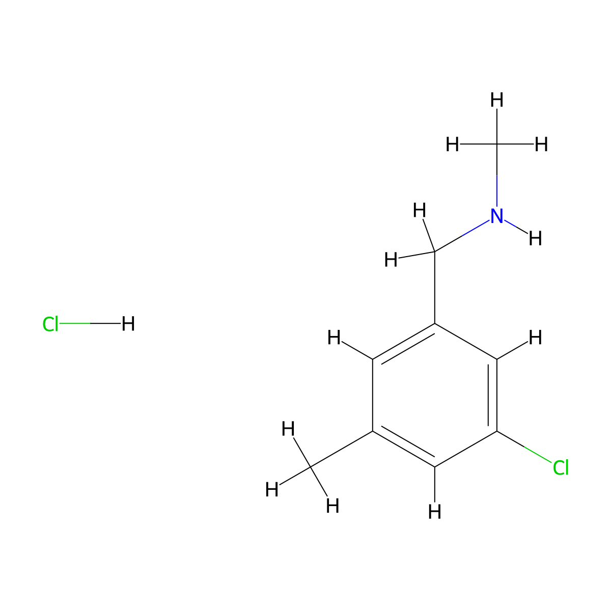 [(3-Chloro-5-methylphenyl)methyl](methyl)amine hydrochloride molecular structure, CAS 3028192-96-0