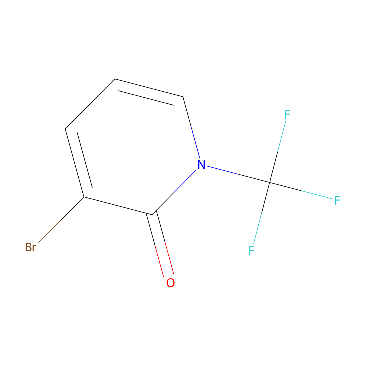 3-Bromo-1-(trifluoromethyl)-1,2-dihydropyridin-2-one molecular structure, CAS 3028193-04-3