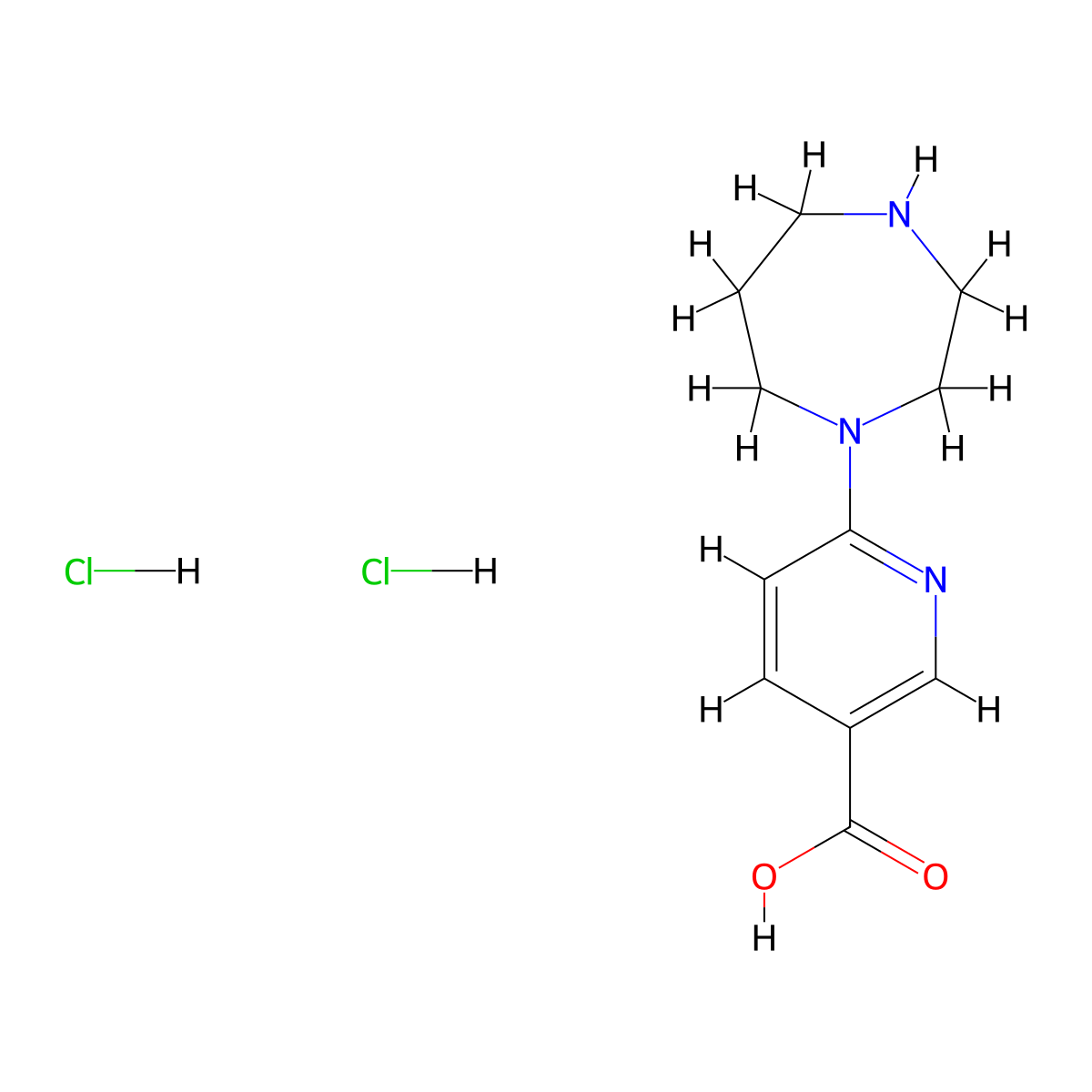6-(1,4-Diazepan-1-yl)pyridine-3-carboxylic acid dihydrochloride molecular structure, CAS 3028193-36-1
