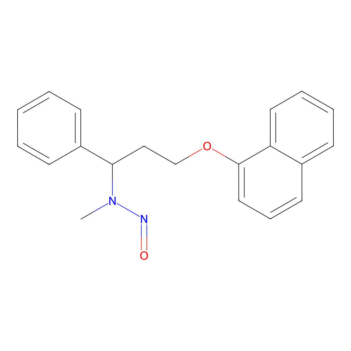 rac N-Nitroso-N-Desmethyl Dapoxetine molecular structure, CAS 3028193-50-9