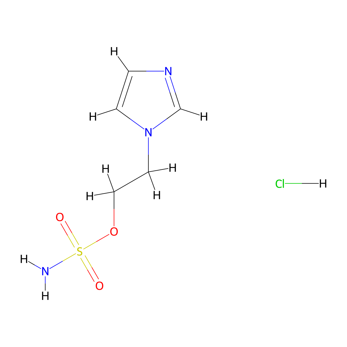 2-Imidazol-1-ylethyl sulfamate;hydrochloride molecular structure, CAS 3028193-51-0