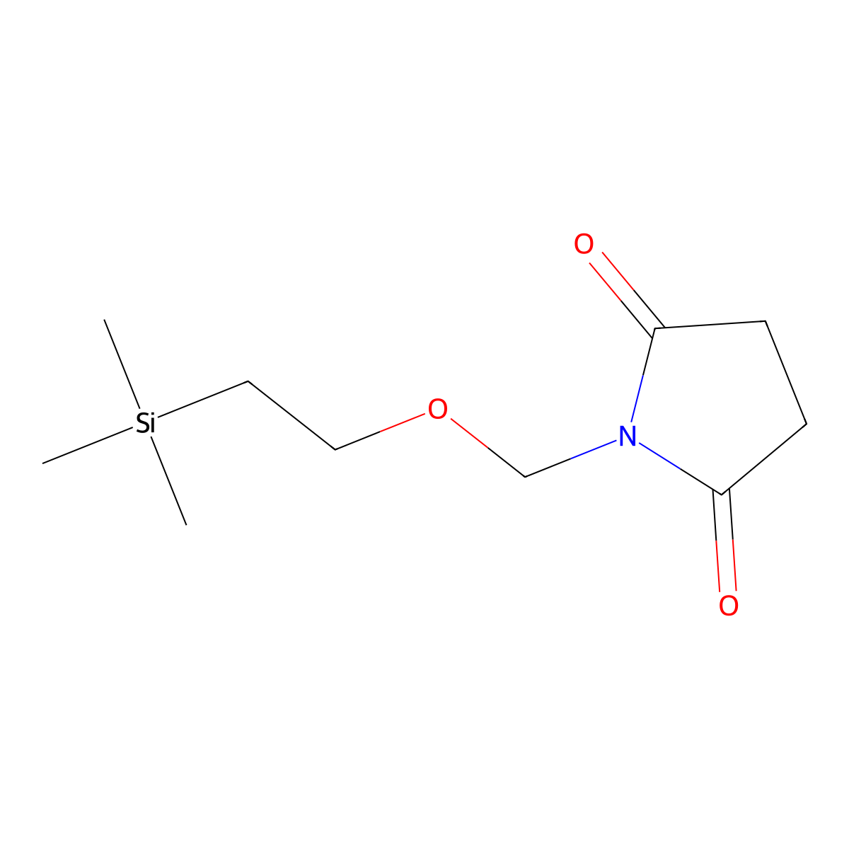 2,5-Pyrrolidinedione, 1-[[2-(trimethylsilyl)ethoxy]methyl]- molecular structure, CAS 3028193-52-1