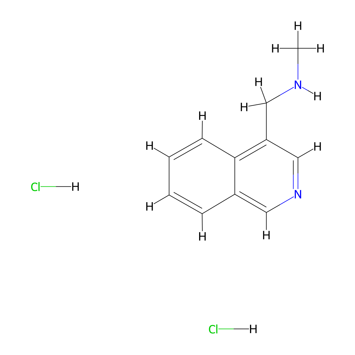 [(Isoquinolin-4-yl)methyl](methyl)amine dihydrochloride molecular structure, CAS 3028193-55-4