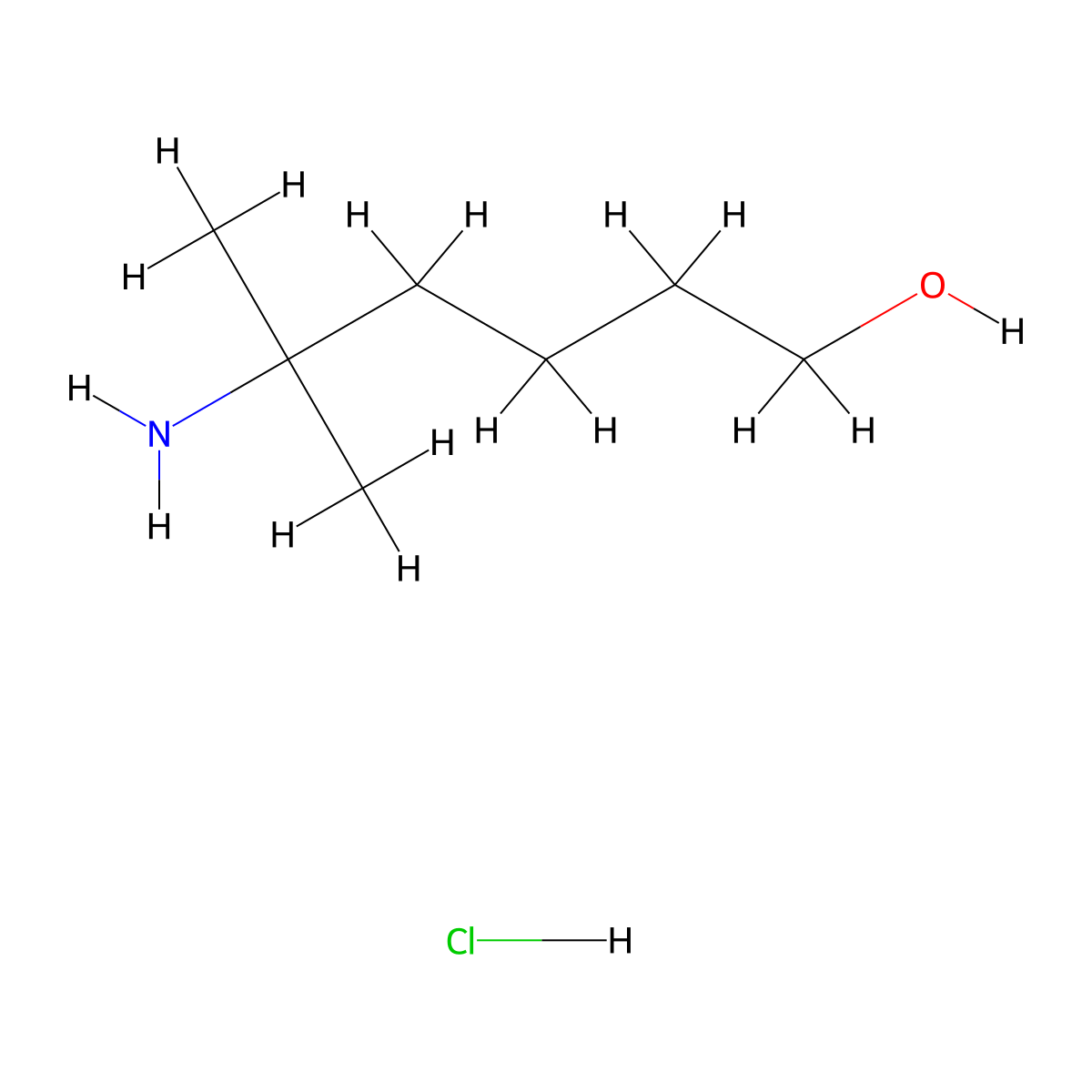 5-Amino-5-methylhexan-1-OL hydrochloride molecular structure, CAS 3028193-59-8