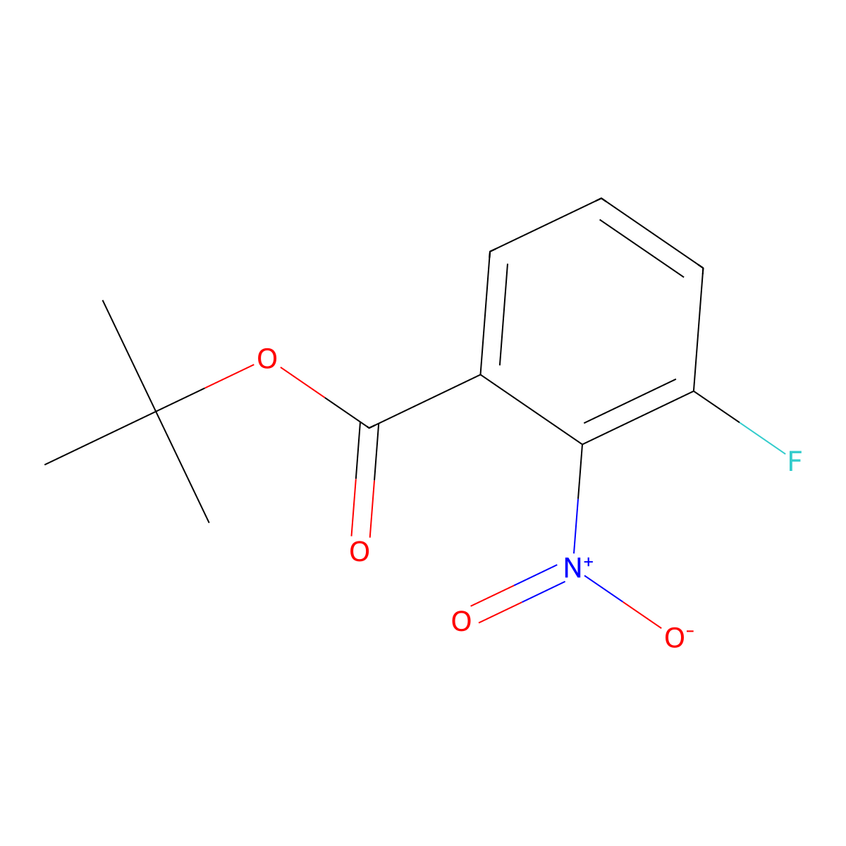 Tert-butyl 3-fluoro-2-nitrobenzoate molecular structure, CAS 3028193-73-6