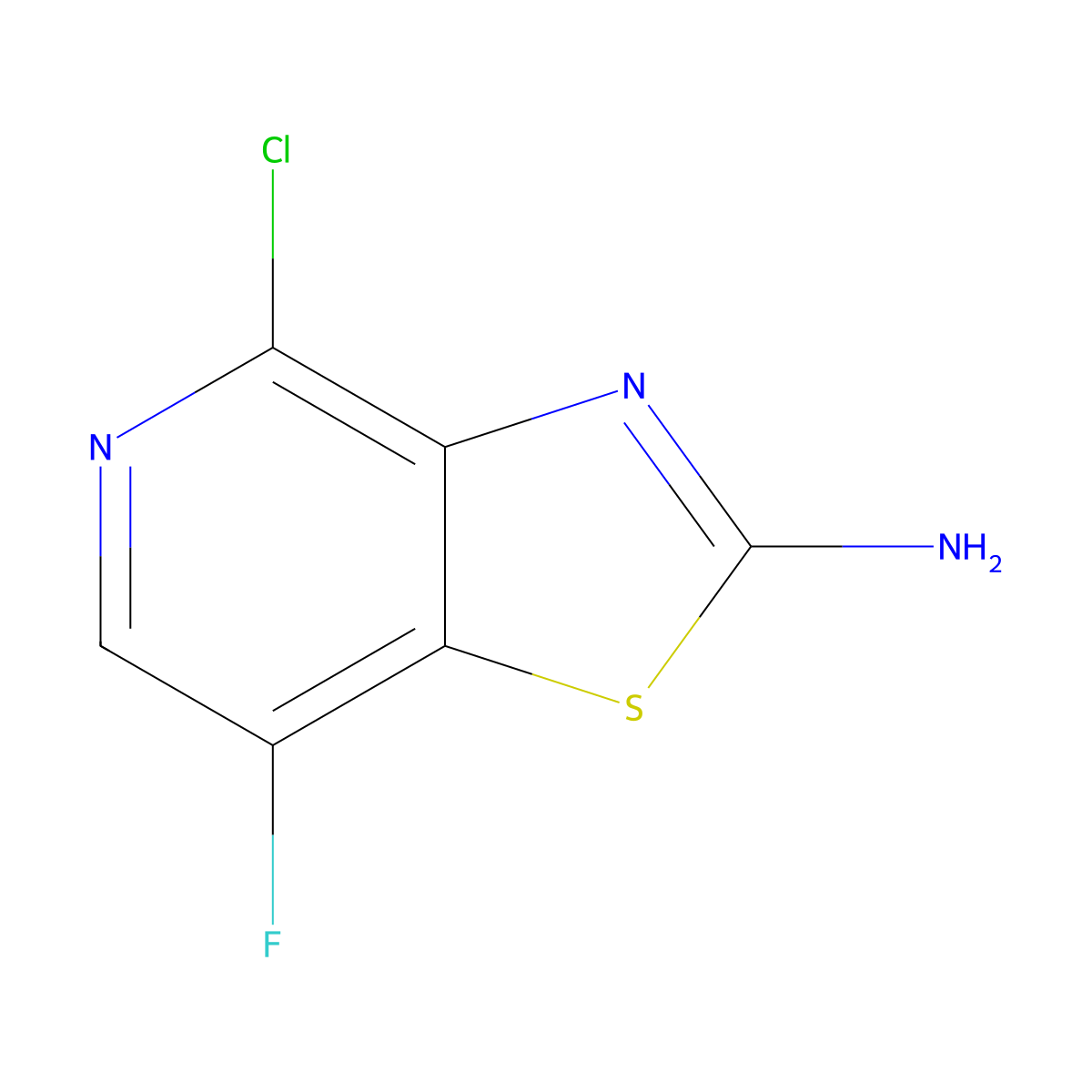 4-Chloro-7-fluoro-(1,3)thiazolo(4,5-c)pyridin-2-amine molecular structure, CAS 3028194-04-6
