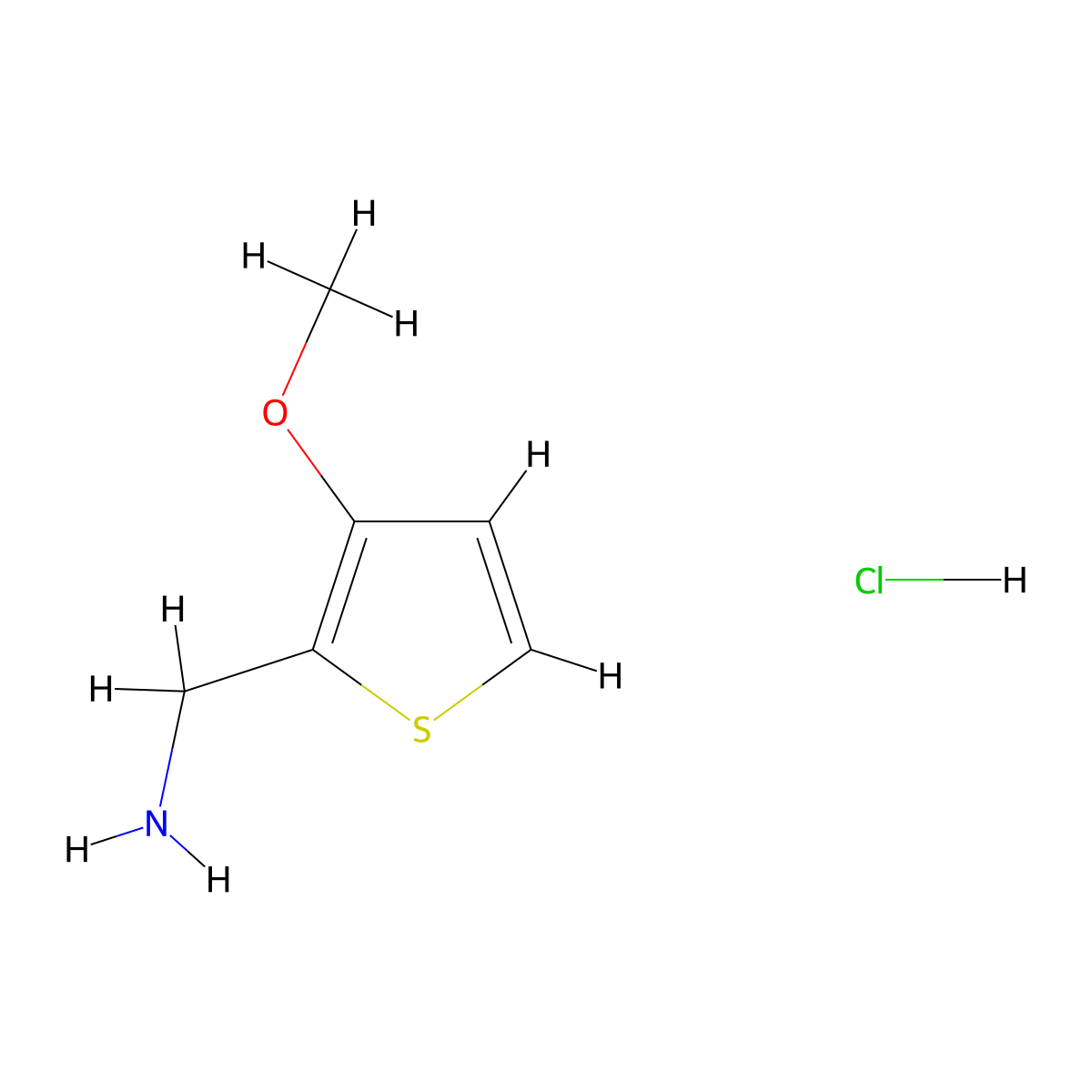 (3-Methoxythiophen-2-yl)methanamine;hydrochloride molecular structure, CAS 3028200-95-2
