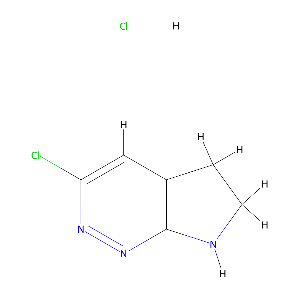 3-Chloro-6,7-dihydro-5H-pyrrolo[2,3-C]pyridazine hydrochloride molecular structure, CAS 3028201-00-2