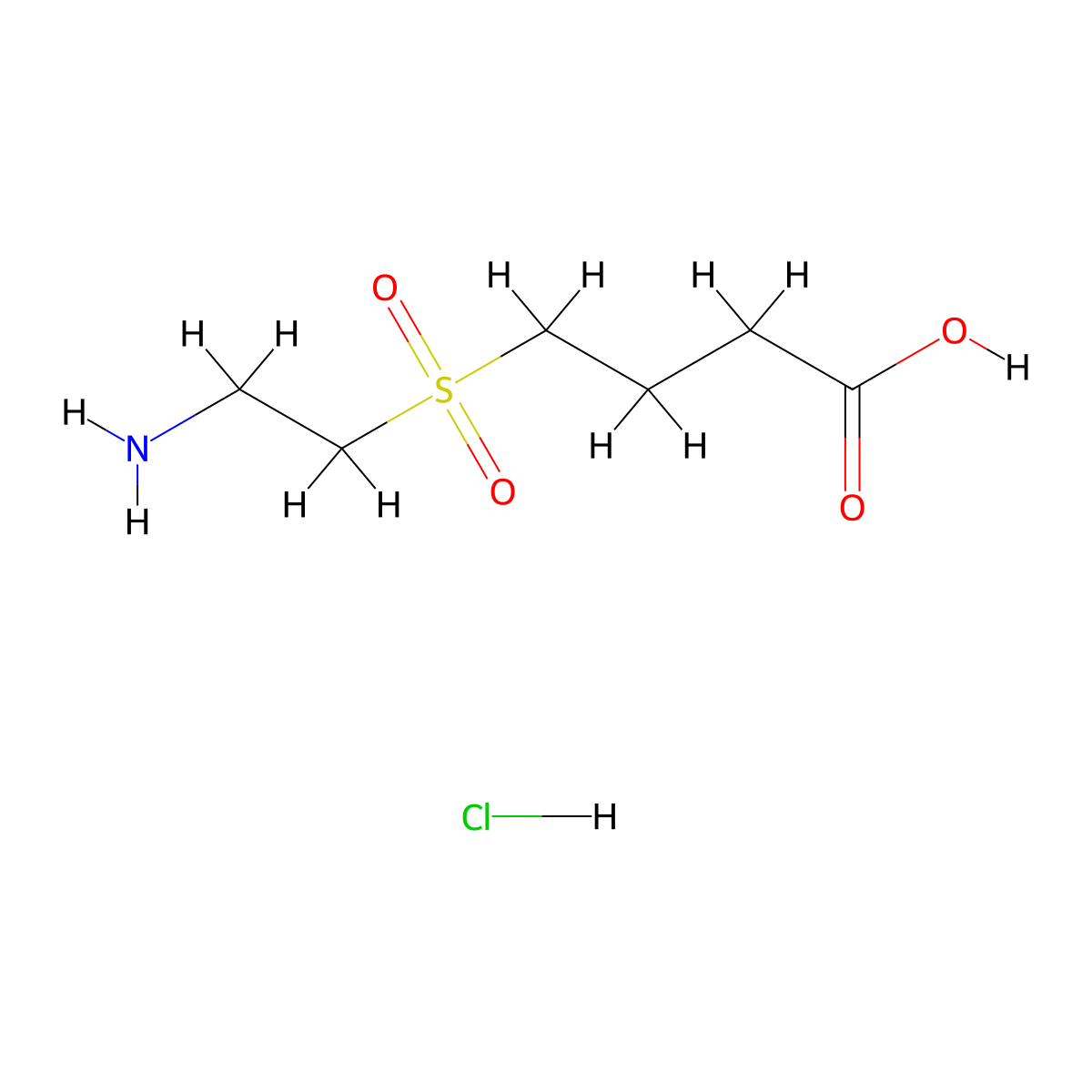 4-(2-Aminoethanesulfonyl)butanoic acid hydrochloride molecular structure, CAS 3028201-35-3