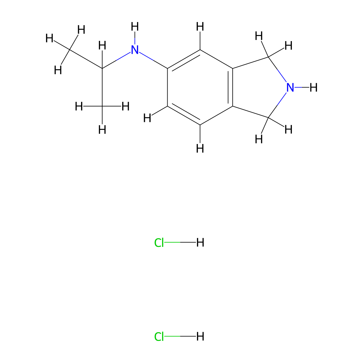 N-(propan-2-yl)-2,3-dihydro-1H-isoindol-5-amine dihydrochloride molecular structure, CAS 3028201-44-4