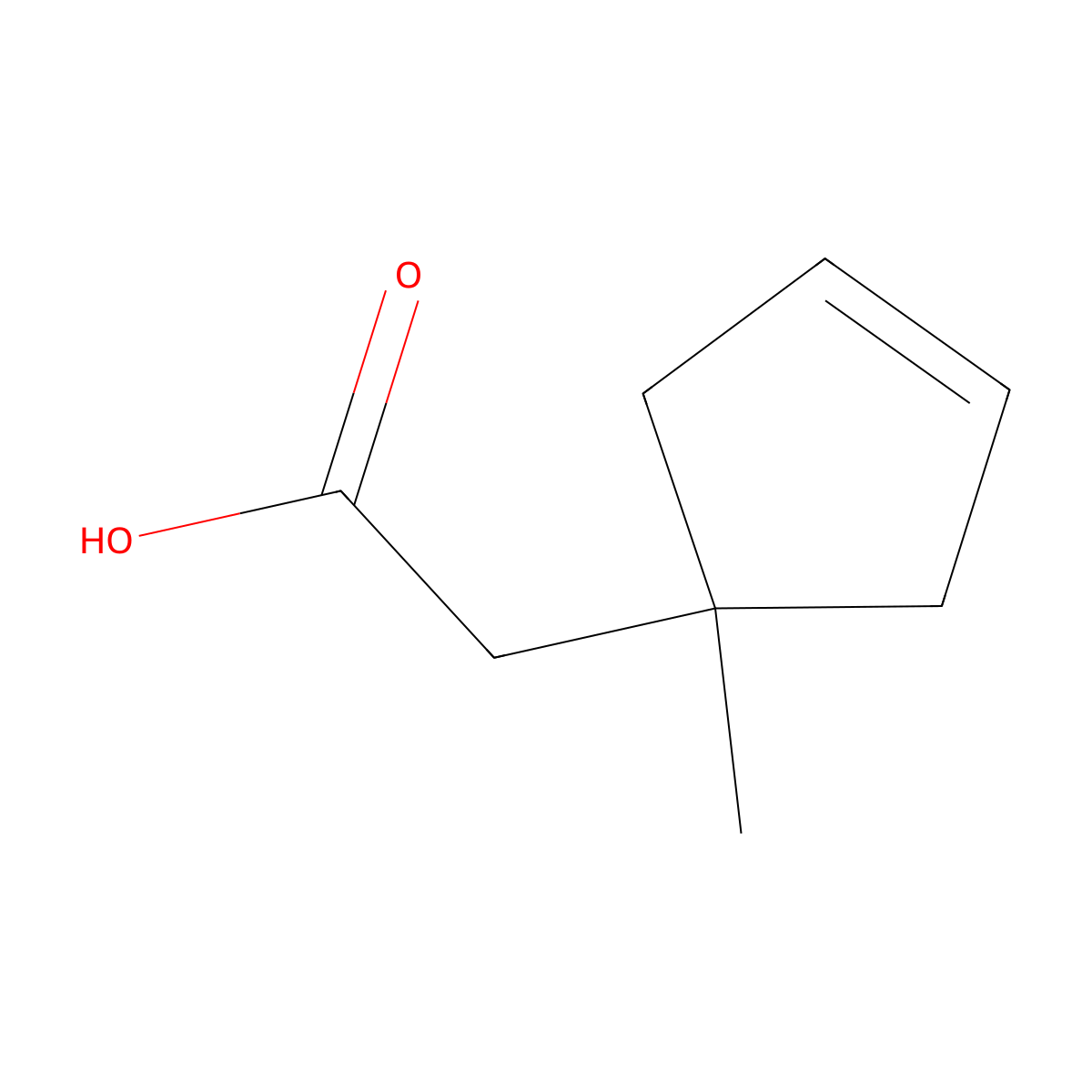 2-(1-Methylcyclopent-3-en-1-yl)acetic acid molecular structure, CAS 3028201-45-5