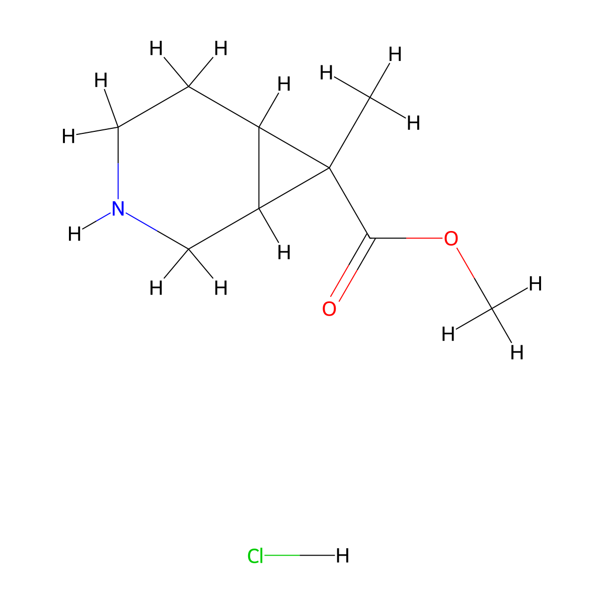 Methyl 7-methyl-3-azabicyclo[4.1.0]heptane-7-carboxylate hydrochloride molecular structure, CAS 3028201-47-7