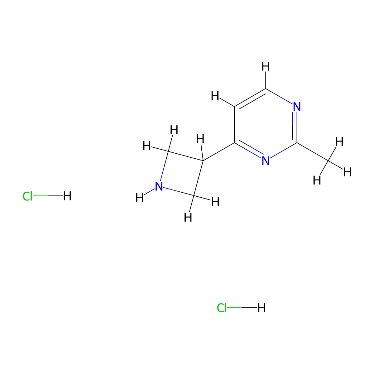 4-(Azetidin-3-yl)-2-methylpyrimidine dihydrochloride molecular structure, CAS 3028201-63-7