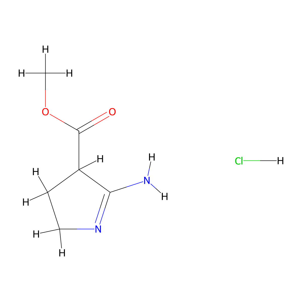 Methyl 2-iminopyrrolidine-3-carboxylate hydrochloride molecular structure, CAS 3028201-76-2