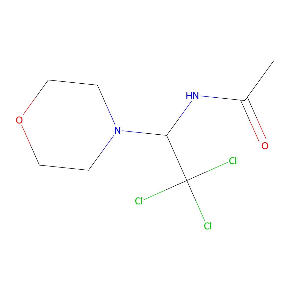 N-[2,2,2-trichloro-1-(morpholin-4-yl)ethyl]acetamide molecular structure, CAS 302821-63-2
