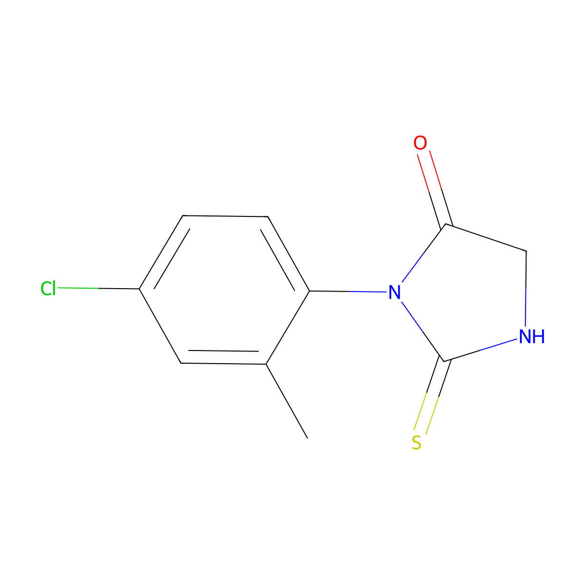 3-(4-Chloro-2-methylphenyl)-2-sulfanylideneimidazolidin-4-one molecular structure, CAS 302840-89-7