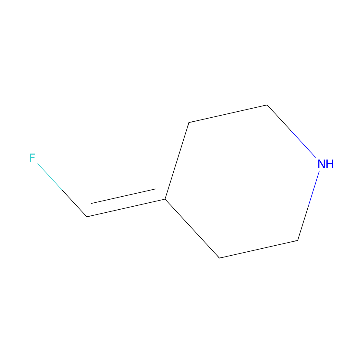 4-(Fluoromethylene)piperidine molecular structure, CAS 3028598-36-6