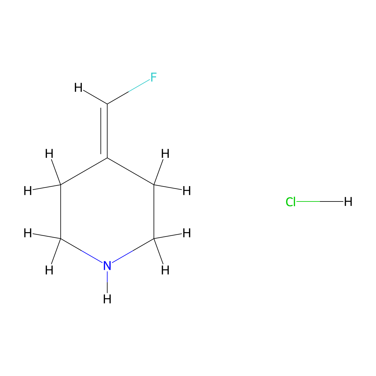 4-(Fluoromethylidene)piperidine hydrochloride molecular structure, CAS 3028598-37-7
