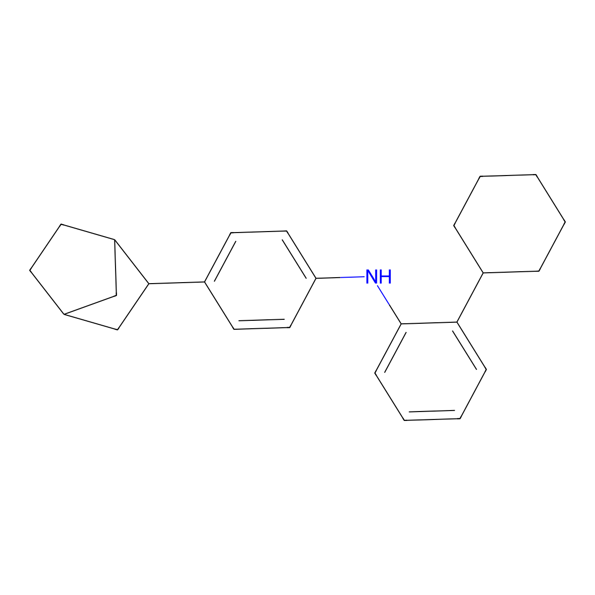 N-(4-Bicyclo[2.2.1]hept-2-ylphenyl)-2-cyclohexyl-benzenamine molecular structure, CAS 3028700-48-0