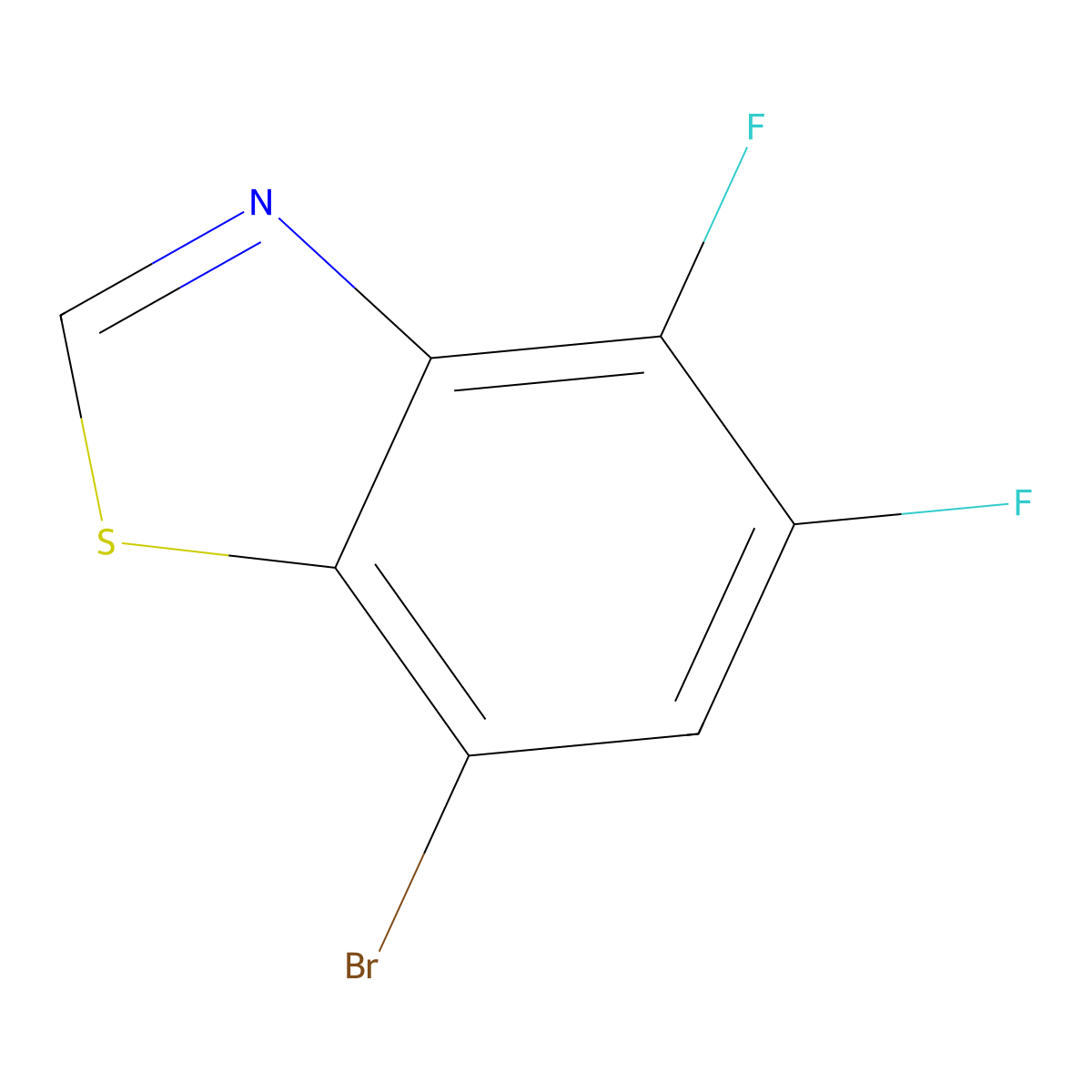 7-Bromo-4,5-difluorobenzo[d]thiazole molecular structure, CAS 3028758-50-8