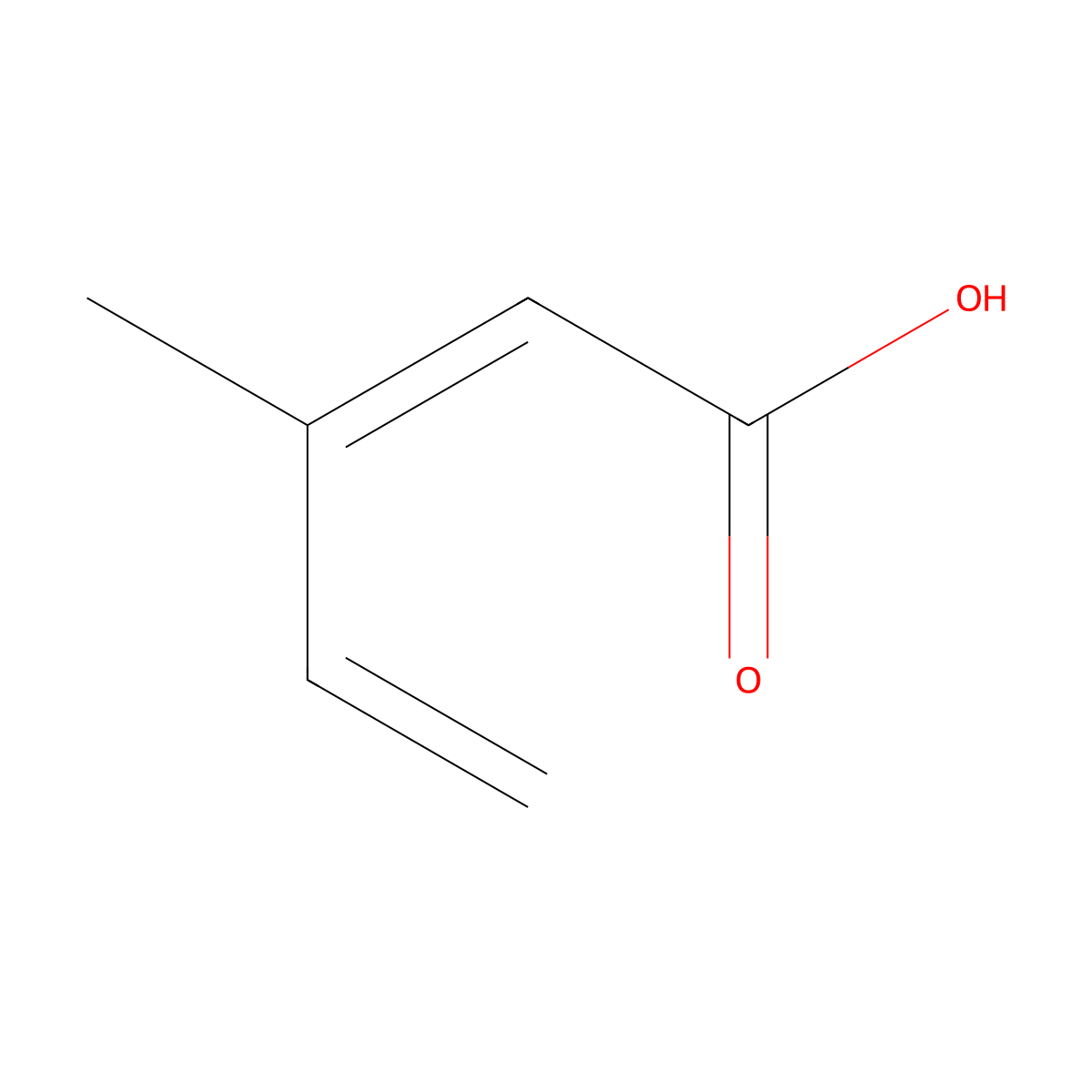 (2Z)-3-methylpenta-2,4-dienoic acid molecular structure, CAS 30288-18-7