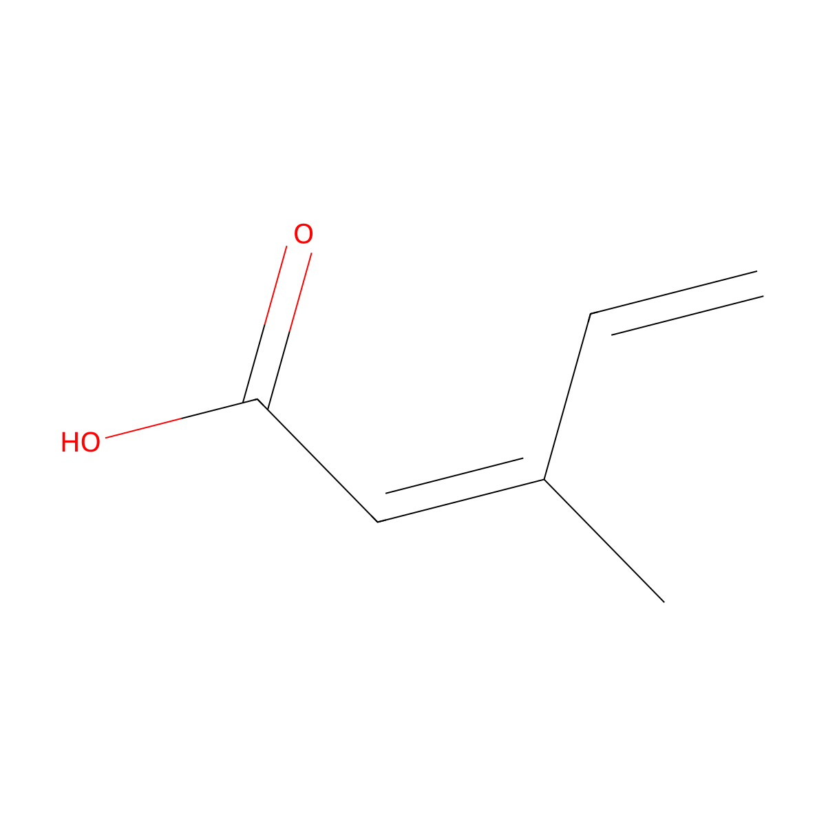 (2Z)-3-methylpenta-2,4-dienoic acid molecular structure, CAS 30288-18-7
