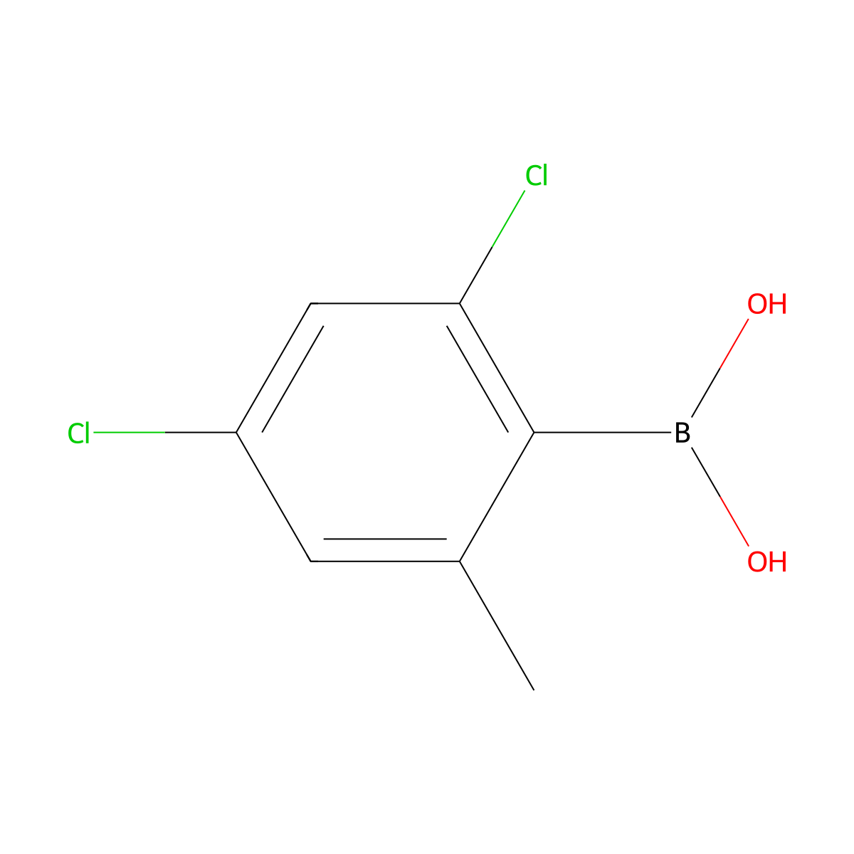 (2,4-Dichloro-6-methylphenyl)boronic acid molecular structure, CAS 3028870-04-1