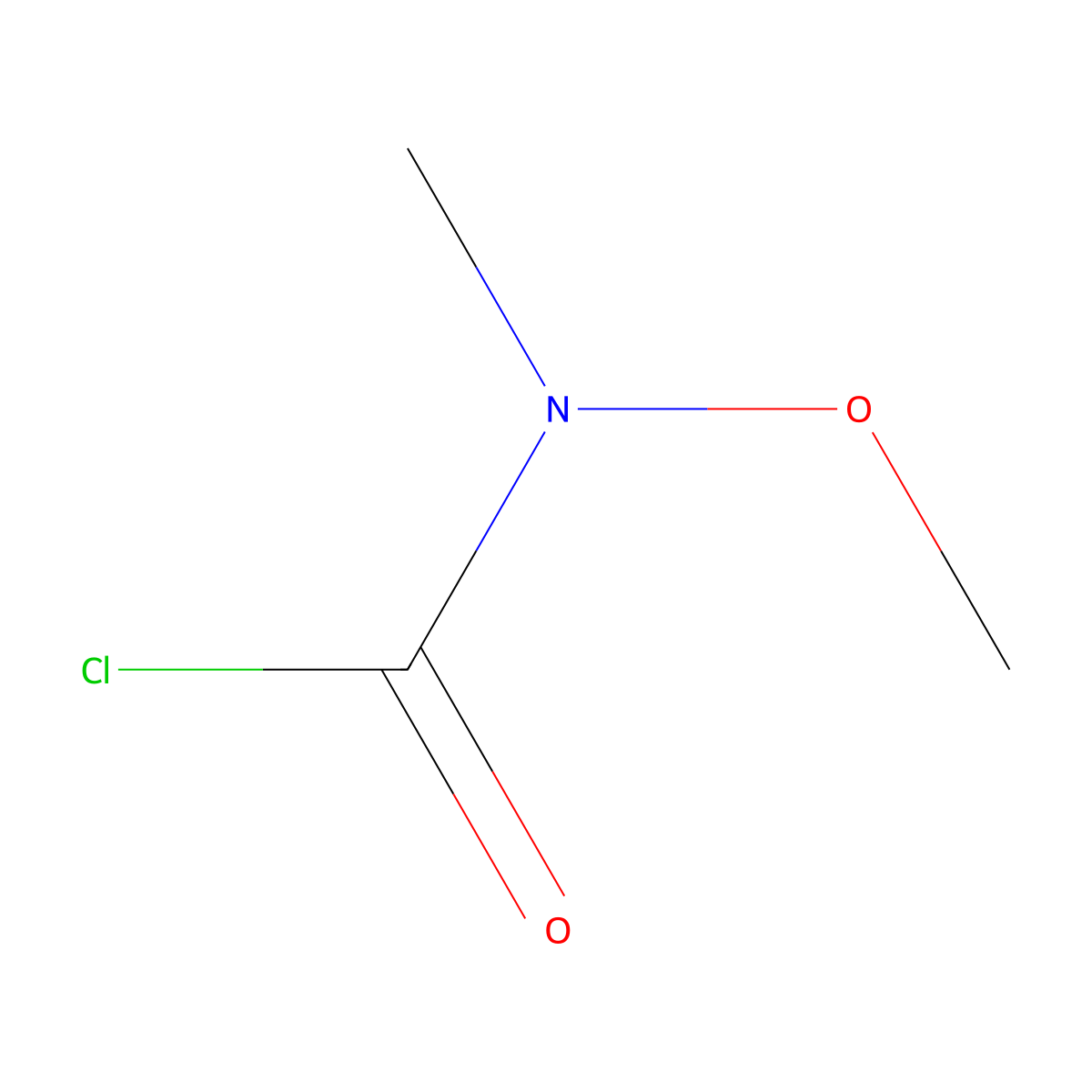 N-methoxy-N-methylcarbamoyl chloride molecular structure, CAS 30289-28-2