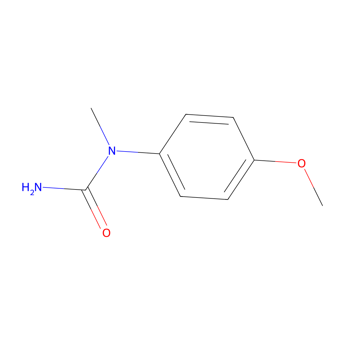 1-(4-Methoxyphenyl)-1-methylurea molecular structure, CAS 302896-77-1