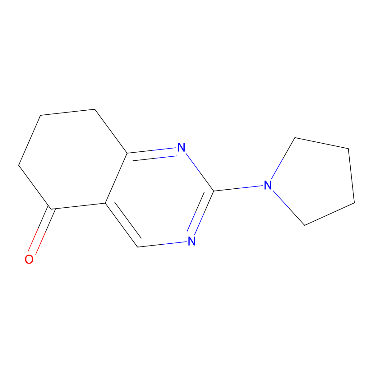 2-(pyrrolidin-1-yl)-7,8-dihydroquinazolin-5(6H)-one molecular structure, CAS 302899-47-4