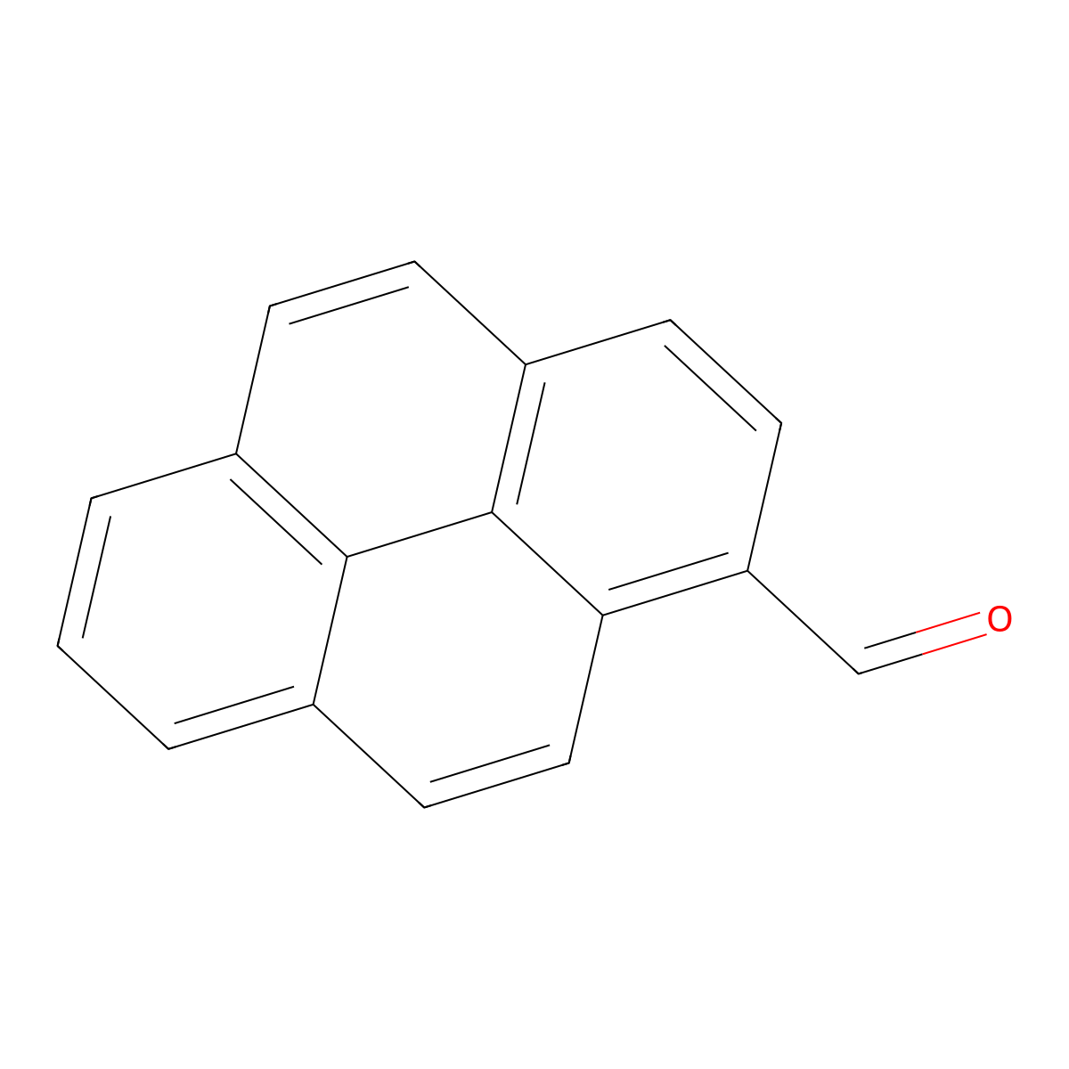 1-Pyrenecarboxaldehyde molecular structure, CAS 3029-19-4