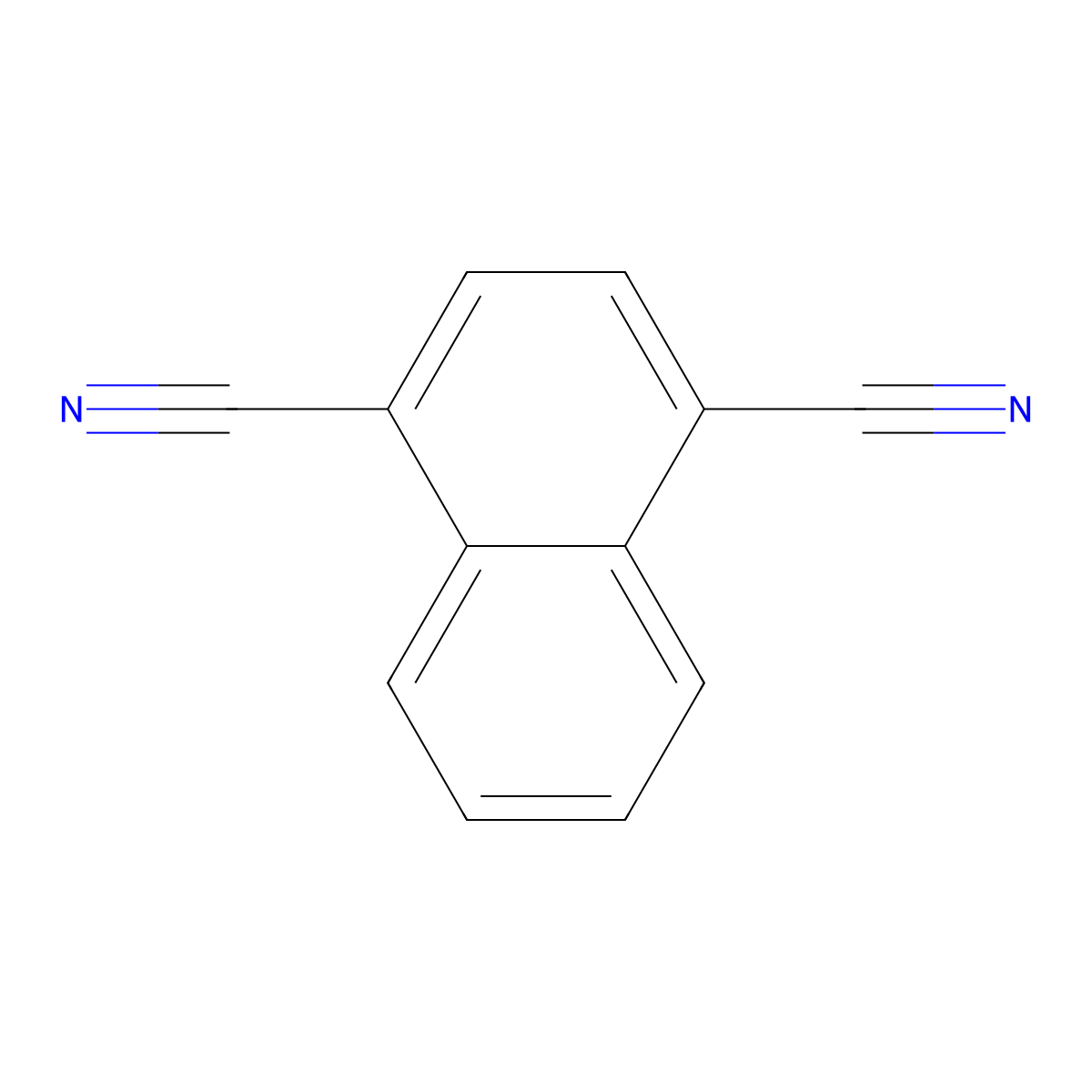 Naphthalene-1,4-dicarbonitrile molecular structure, CAS 3029-30-9