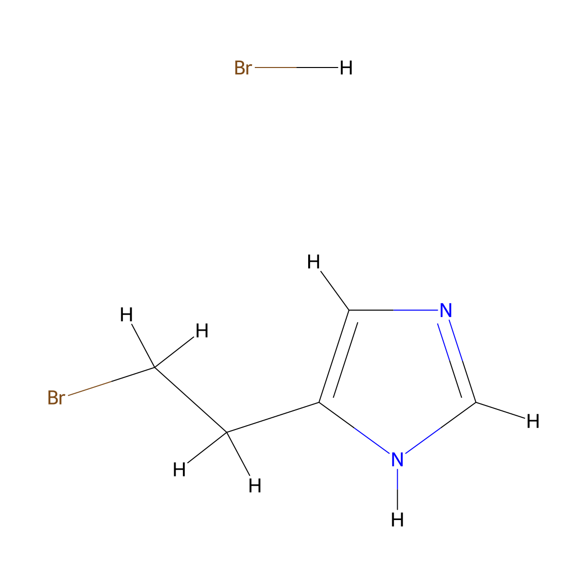 5-(2-Bromoethyl)-1H-imidazole hydrobromide molecular structure, CAS 30290-07-4