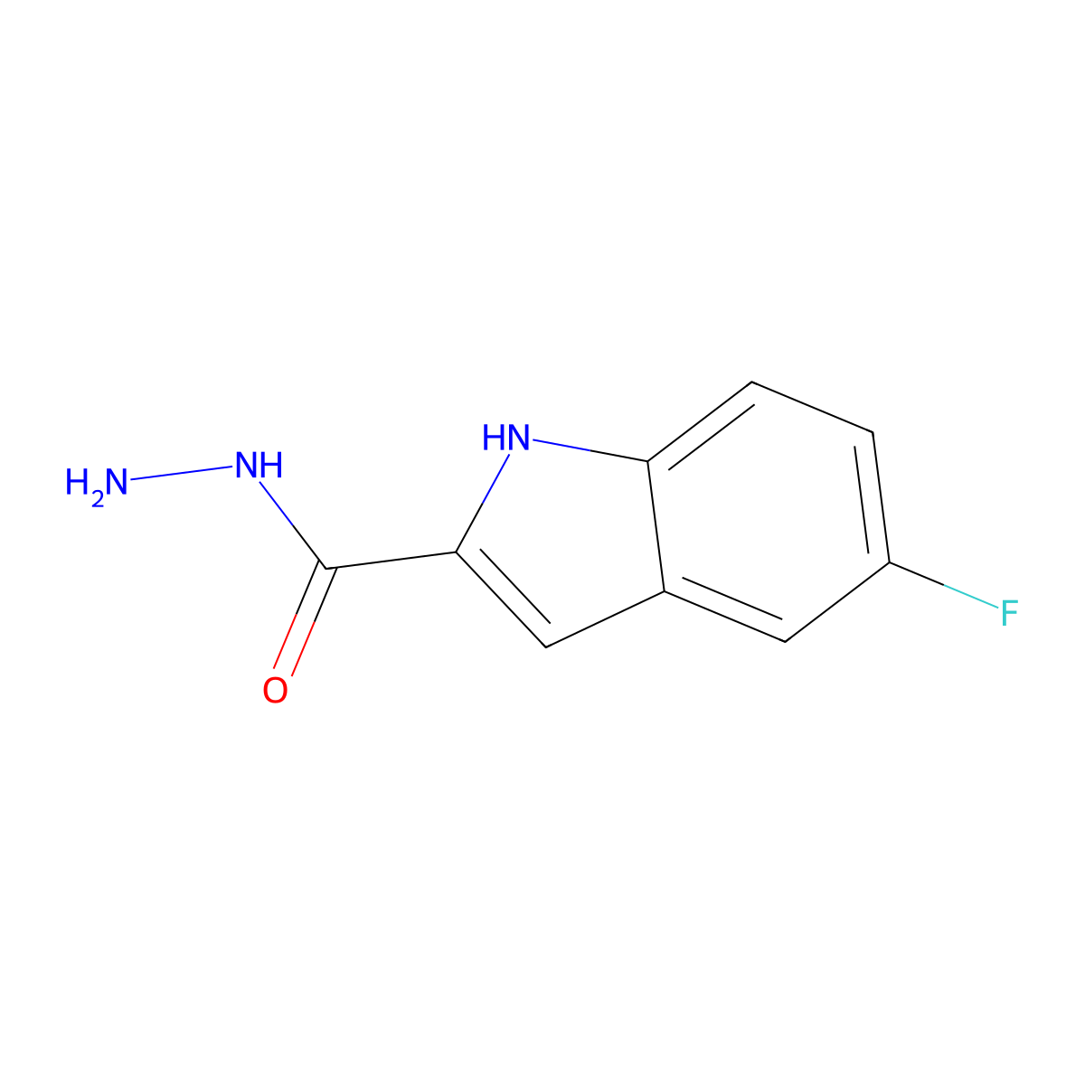 5-fluoro-1H-indole-2-carbohydrazide molecular structure, CAS 302901-19-5