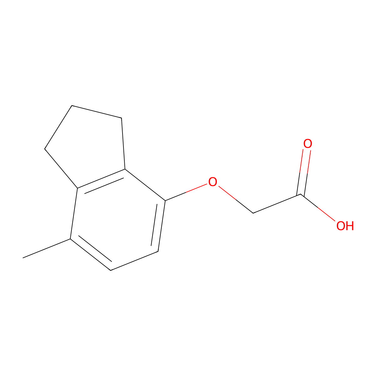[(7-Methyl-2,3-dihydro-1H-inden-4-yl)oxy]acetic acid molecular structure, CAS 302901-39-9