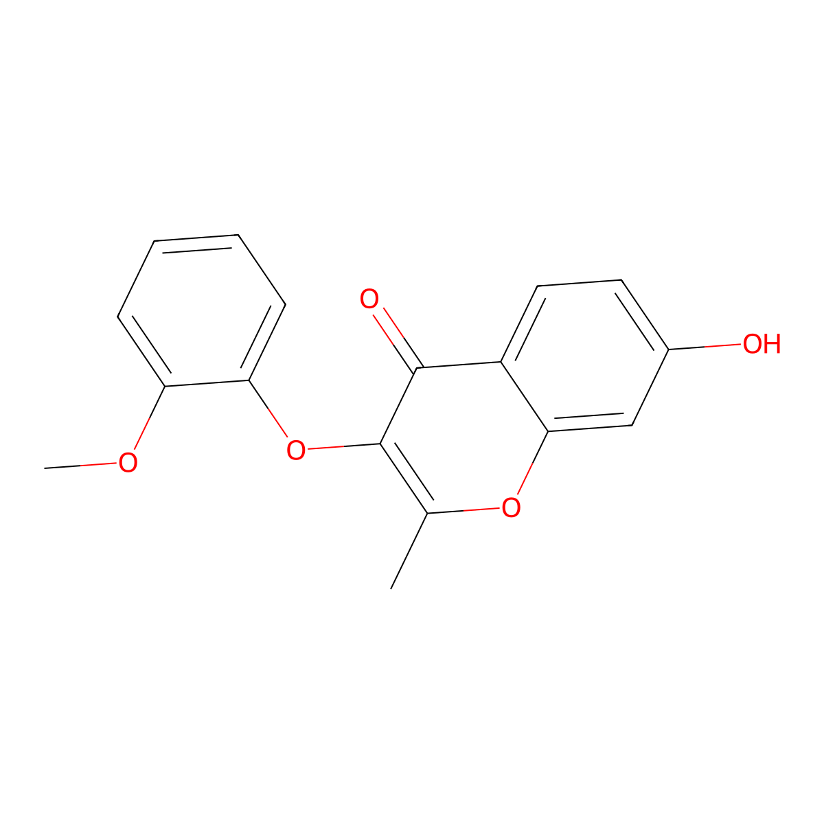 7-Hydroxy-3-(2-methoxyphenoxy)-2-methylchromen-4-one molecular structure, CAS 302902-32-5