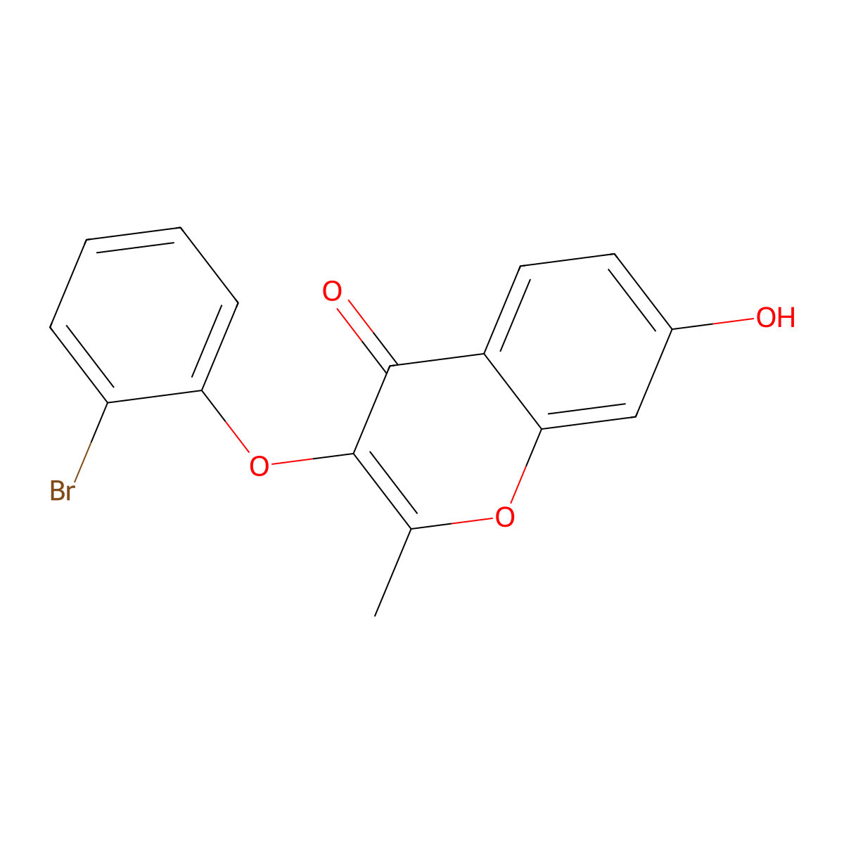 3-(2-bromophenoxy)-7-hydroxy-2-methyl-4H-chromen-4-one molecular structure, CAS 302902-33-6