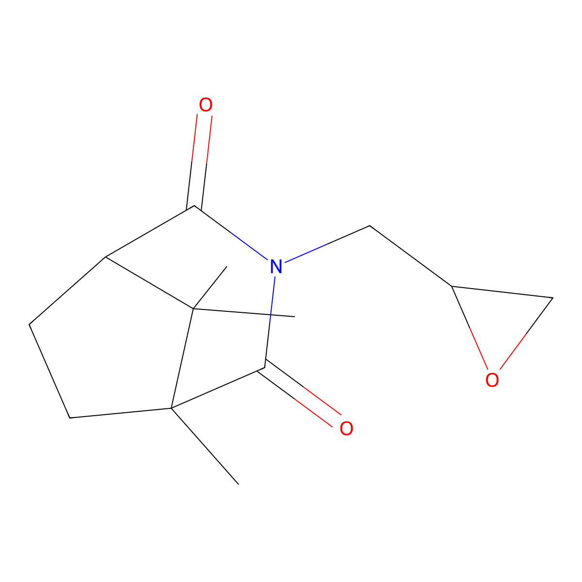 5,8,8-Trimethyl-3-(oxiran-2-ylmethyl)-3-azabicyclo[3.2.1]octane-2,4-dione molecular structure, CAS 302903-77-1