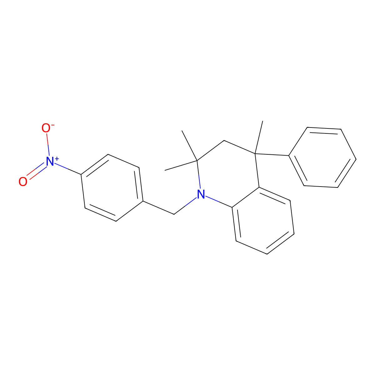 1-{4-Nitrobenzyl}-2,2,4-trimethyl-4-phenyl-1,2,3,4-tetrahydroquinoline molecular structure, CAS 302903-93-1