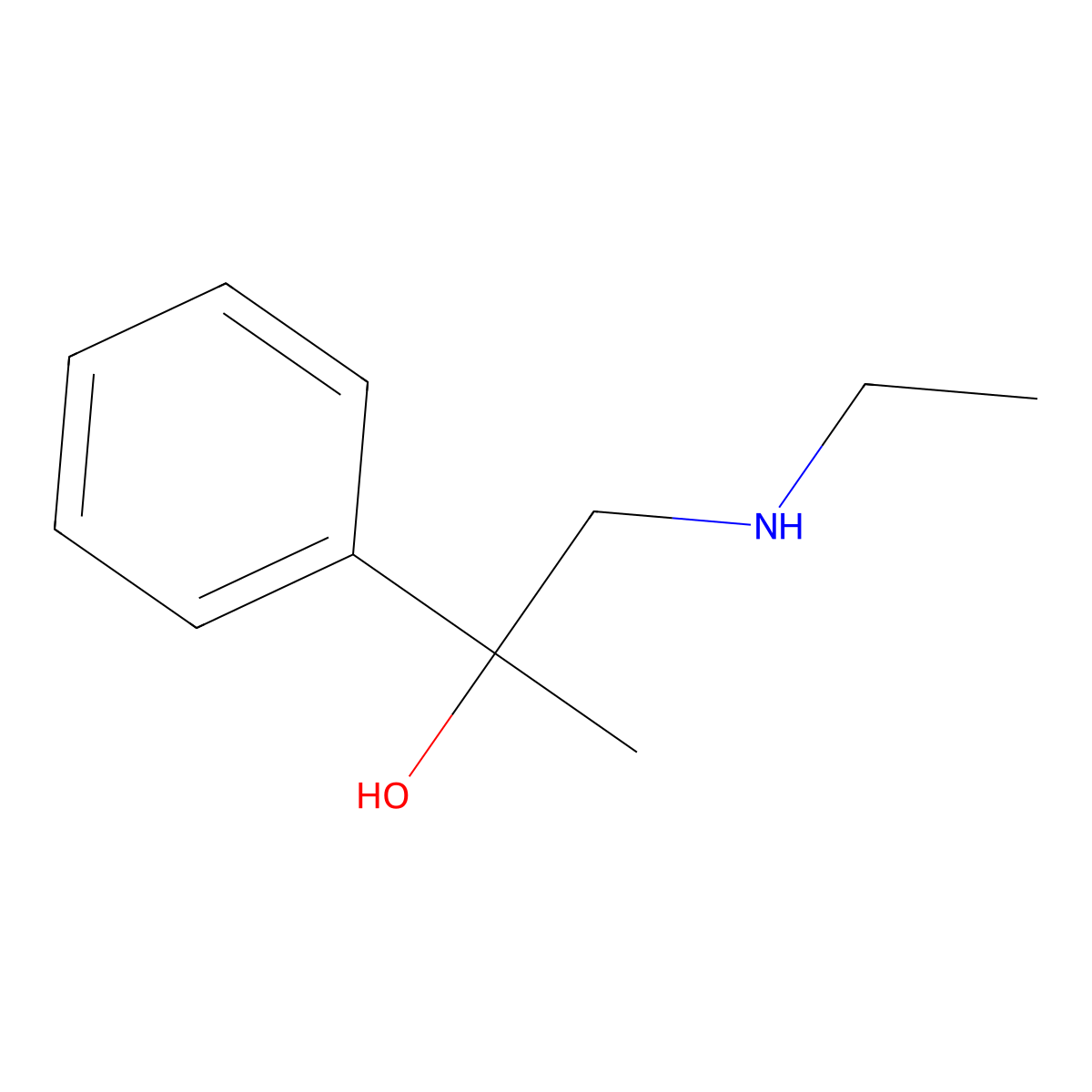 1-(Ethylamino)-2-phenylpropan-2-ol molecular structure, CAS 302904-02-5