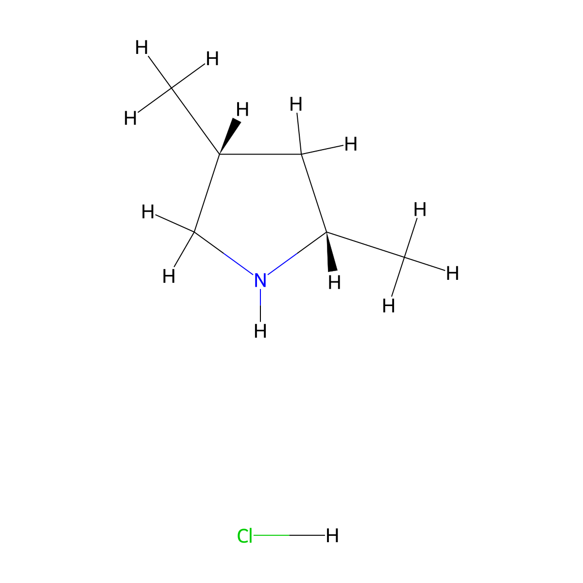 (2S,4R)-2,4-Dimethylpyrrolidine hydrochloride molecular structure, CAS 3029069-33-5