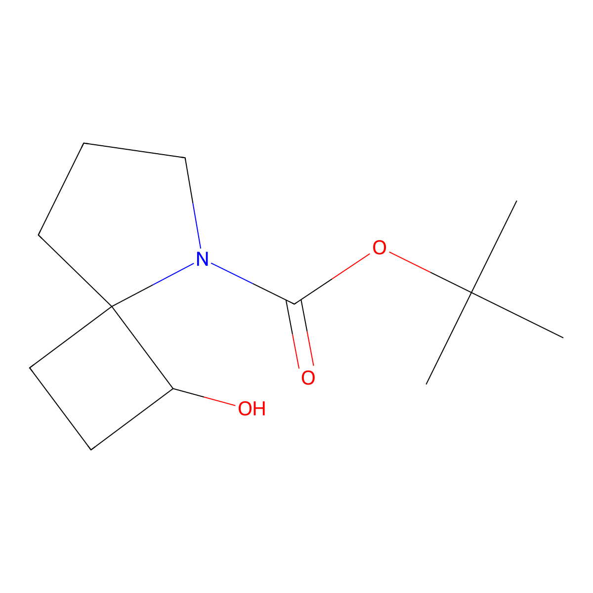 Tert-butyl 1-hydroxy-5-azaspiro[3.4]octane-5-carboxylate molecular structure, CAS 3029075-89-3
