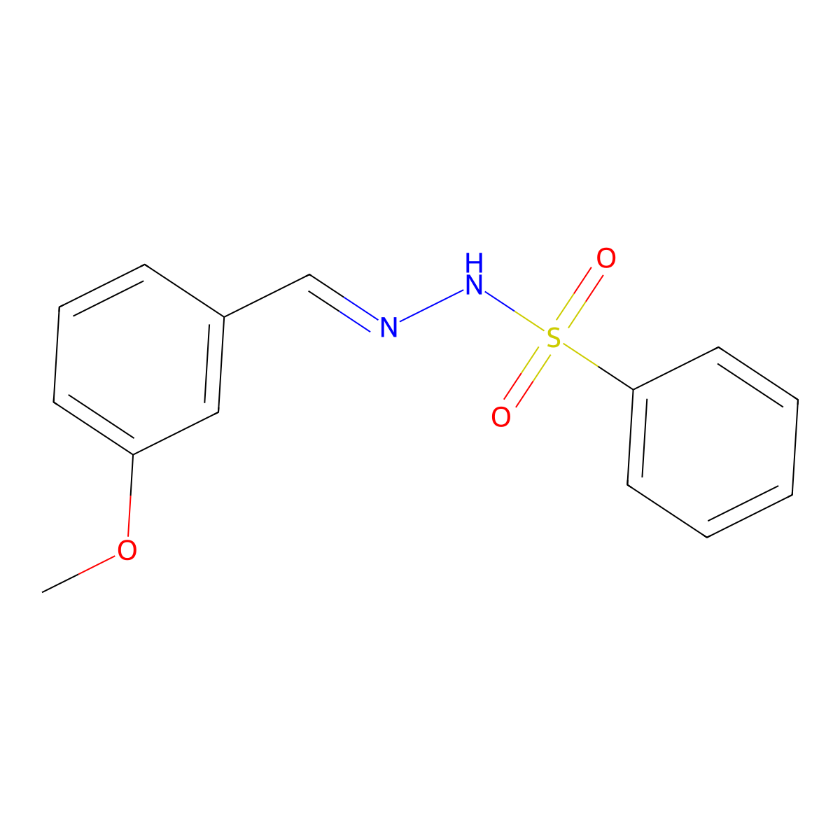 N'-(3-Methoxybenzylidene)benzenesulfonohydrazide molecular structure, CAS 302908-79-8