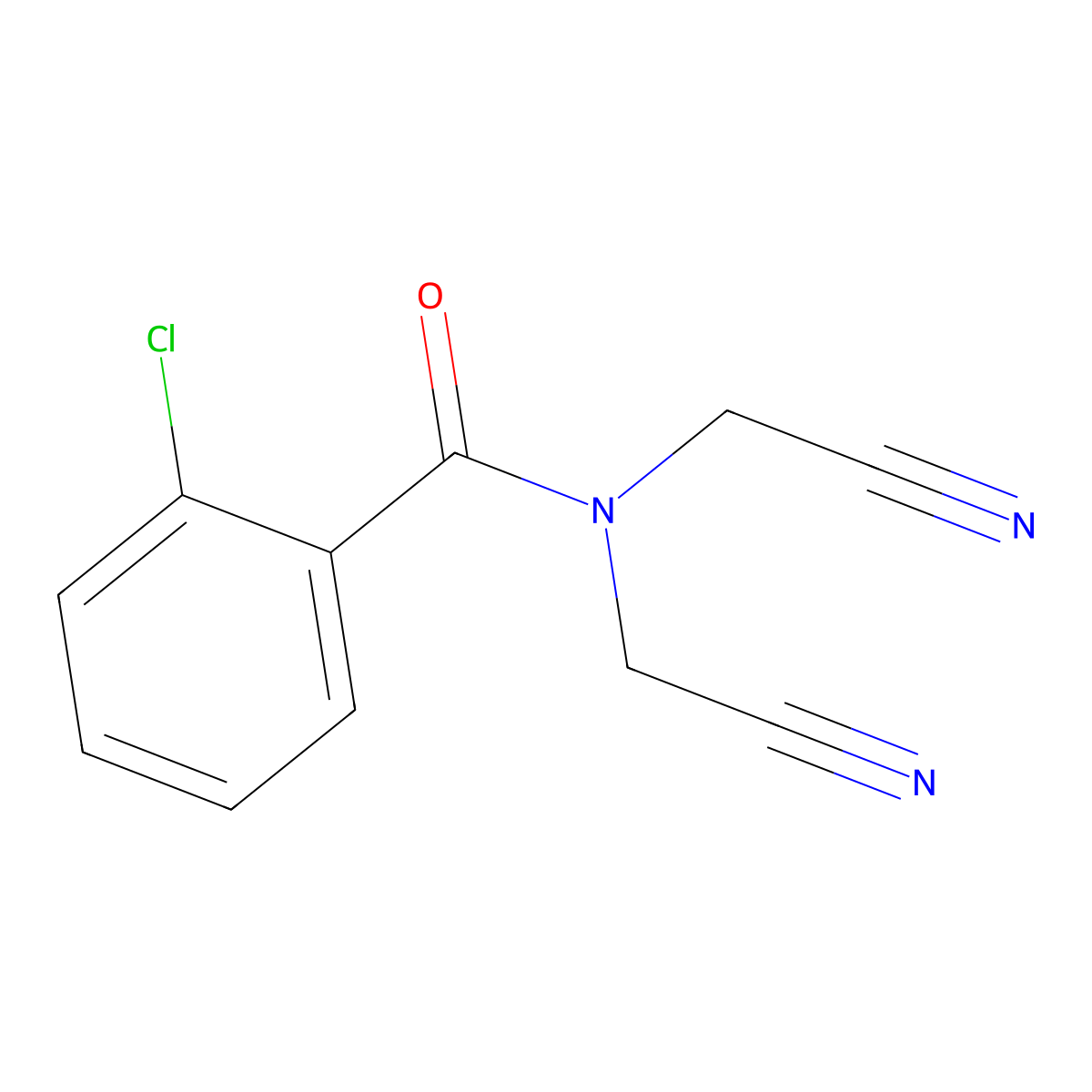 2-chloro-N,N-bis(cyanomethyl)benzamide molecular structure, CAS 302909-49-5